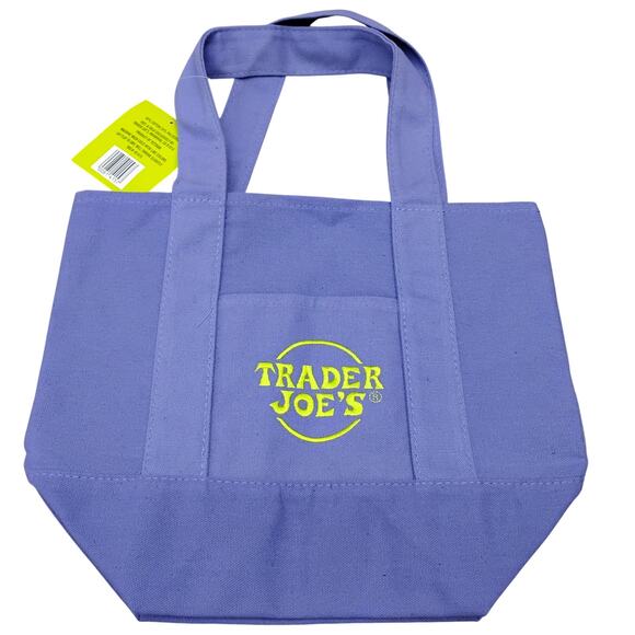 Trader Joe's New Halloween Canvas Tote Bag Purple Embroidered Logo - Picture 2 of 7